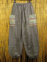 画像: 織り柄＊パッチポケット＊コットン素材＊アラジンパンツ