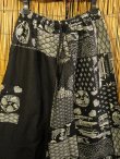 画像2: 黒色＋和風プリント＊切り替え＊コットン素材＊ふんわり＊サルエルパンツ