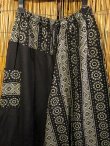 画像2: 黒色＋和風プリント＊切り替え＊コットン素材＊ふんわり＊サルエルパンツ