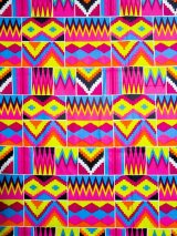 画像: アフリカンプリント生地 パーニュ