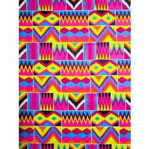 画像: アフリカンプリント生地 パーニュ