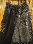 画像2: 黒色＋和風プリント＊切り替え＊コットン素材＊ふんわり＊サルエルパンツ