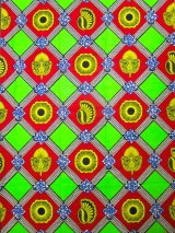 画像: アフリカンプリント生地 パーニュ