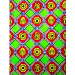 画像: アフリカンプリント生地 パーニュ