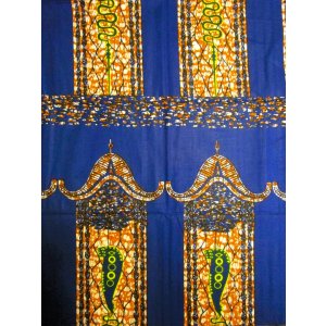 画像: アフリカンプリント生地 パーニュ