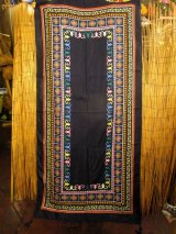 画像: レトロ調プリント＊ポリエステル素材＊タッセル付き＊大判ストール＊マルチクロス