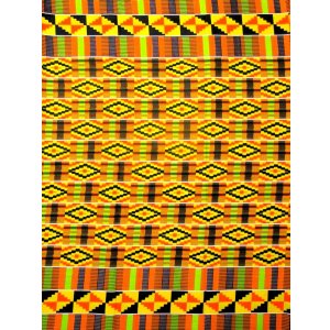 画像: アフリカンプリント生地 パーニュ