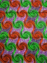 画像: アフリカンプリント生地 パーニュ