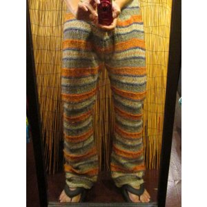 画像: 手編み＊ヘンプウール素材＊ロングパンツ