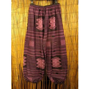 画像: 織り柄風プリント＊コットン素材＊ふんわり＊アラジンパンツ