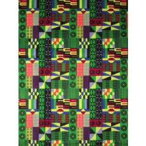 画像: アフリカンプリント生地 パーニュ