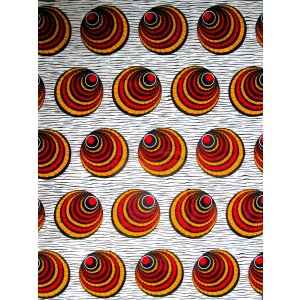 画像: アフリカンプリント生地 パーニュ