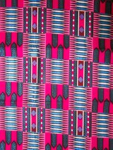 画像: アフリカンプリント生地 パーニュ