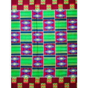 画像: アフリカンプリント生地 パーニュ