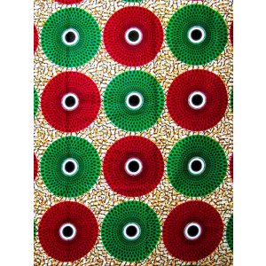 画像: アフリカンプリント生地 パーニュ