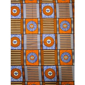 画像: アフリカンプリント生地 パーニュ