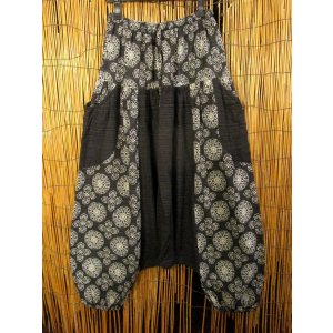 画像: アジアンプリント＊コッン素材＊モモンガ風＊ふんわり＊サルエルパンツ