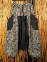 画像: アジアンプリント＊コッン素材＊モモンガ風＊ふんわり＊サルエルパンツ