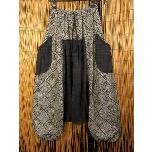 画像: アジアンプリント＊コッン素材＊モモンガ風＊ふんわり＊サルエルパンツ