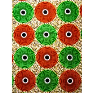 画像: アフリカンプリント生地 パーニュ