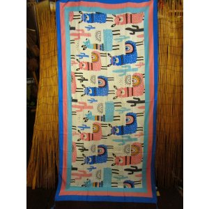 画像: アニマルプリント＊ポリエステル素材＊タッセル付き＊大判ストール＊マルチクロス