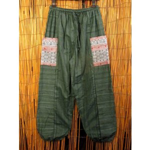 画像: 織り柄＊パッチポケット＊コットン素材＊アラジンパンツ