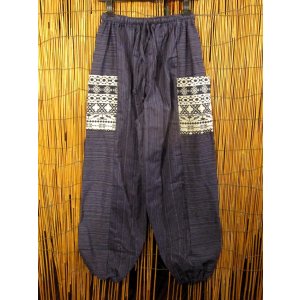 画像: 織り柄＊パッチポケット＊コットン素材＊アラジンパンツ