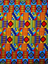 画像: アフリカンプリント生地 パーニュ