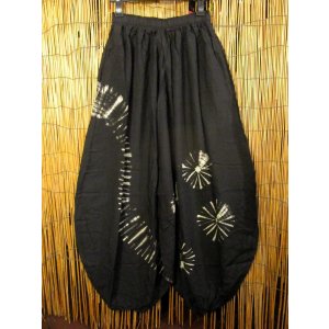 画像: モノトーンタイダイ染め＊レーヨン素材＊ゆったりシルエット＊ビッグアラジンパンツ＊バルーンパンツ