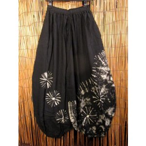 画像: モノトーンタイダイ染め＊レーヨン素材＊ゆったりシルエット＊ビッグアラジンパンツ＊バルーンパンツ