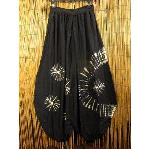 画像: モノトーンタイダイ染め＊レーヨン素材＊ゆったりシルエット＊ビッグアラジンパンツ＊バルーンパンツ