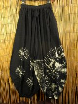 画像: モノトーンタイダイ染め＊レーヨン素材＊ゆったりシルエット＊ビッグアラジンパンツ＊バルーンパンツ