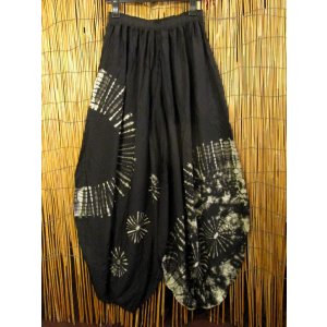 画像: モノトーンタイダイ染め＊レーヨン素材＊ゆったりシルエット＊ビッグアラジンパンツ＊バルーンパンツ