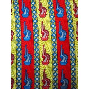画像: アフリカンプリント生地 パーニュ