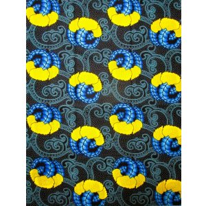 画像: アフリカンプリント生地 パーニュ