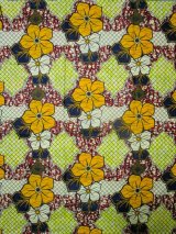 画像: アフリカンプリント生地 パーニュ