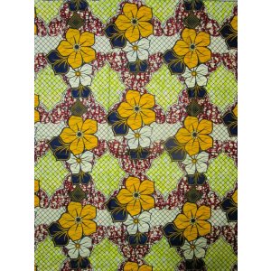 画像: アフリカンプリント生地 パーニュ