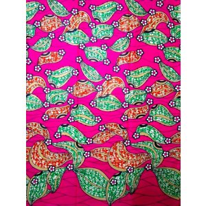 画像: アフリカンプリント生地 パーニュ