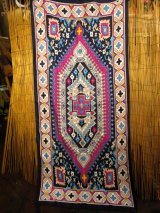 画像: ボヘミアンプリント＊ポリエステル素材＊タッセル付き＊大判ストール＊マルチクロス