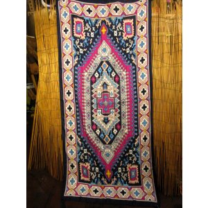 画像: ボヘミアンプリント＊ポリエステル素材＊タッセル付き＊大判ストール＊マルチクロス