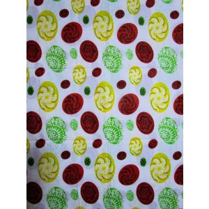 画像: アフリカンプリント生地 パーニュ