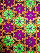 画像: アフリカンプリント生地 パーニュ