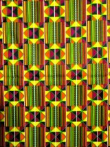 画像: アフリカンプリント生地 パーニュ