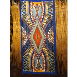 画像: ボヘミアンプリント＊ポリエステル素材＊タッセル付き＊大判ストール＊マルチクロス