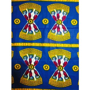 画像: アフリカンプリント生地 パーニュ