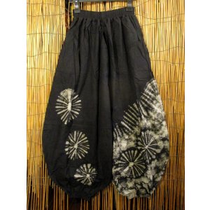 画像: モノトーンタイダイ染め＊コットン素材＊ゆったりシルエット＊ビッグアラジンパンツ＊バルーンパンツ