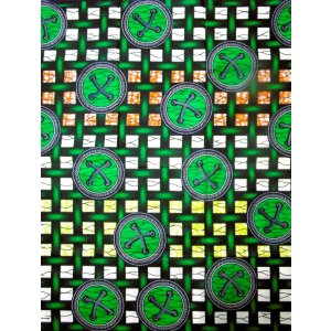 画像: アフリカンプリント生地 パーニュ