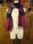 画像1: アクリルウール素材＊ネパール製＊フリンジ＊大判＊起毛ストール