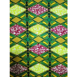 画像: アフリカンプリント生地 パーニュ