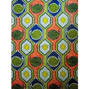 画像: アフリカンプリント生地 パーニュ